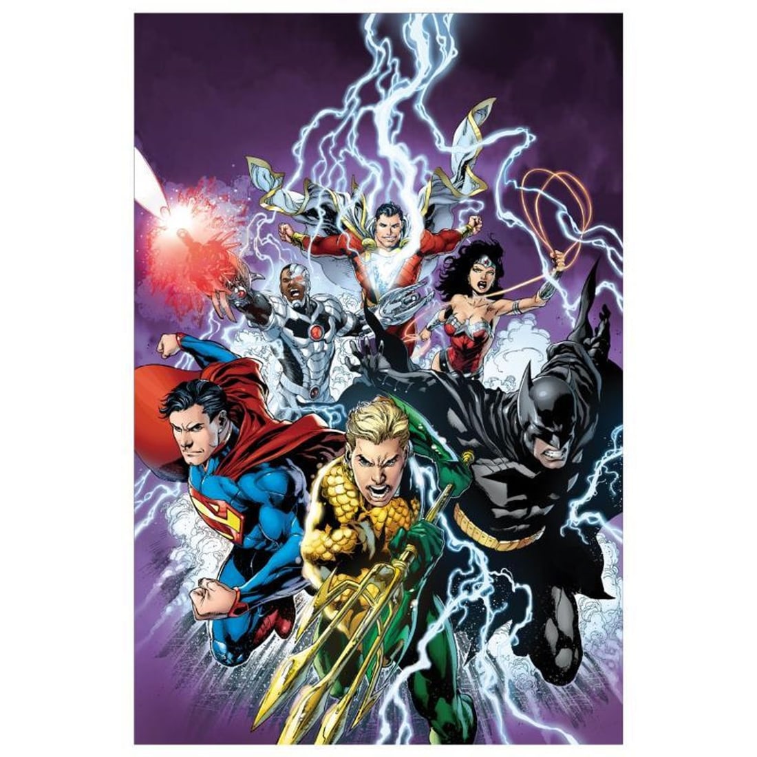 DC Comics, "Justice League #15" Numbered Limited Edition Giclee on Canvas by Ivan Reis with COA.: Justice League #15 is a limited edition giclee on canvas featuring art by Ivan Reis from the 2013 comic. This piece comes gallery wrapped and includes a certificate of authenticity. Measures approxima