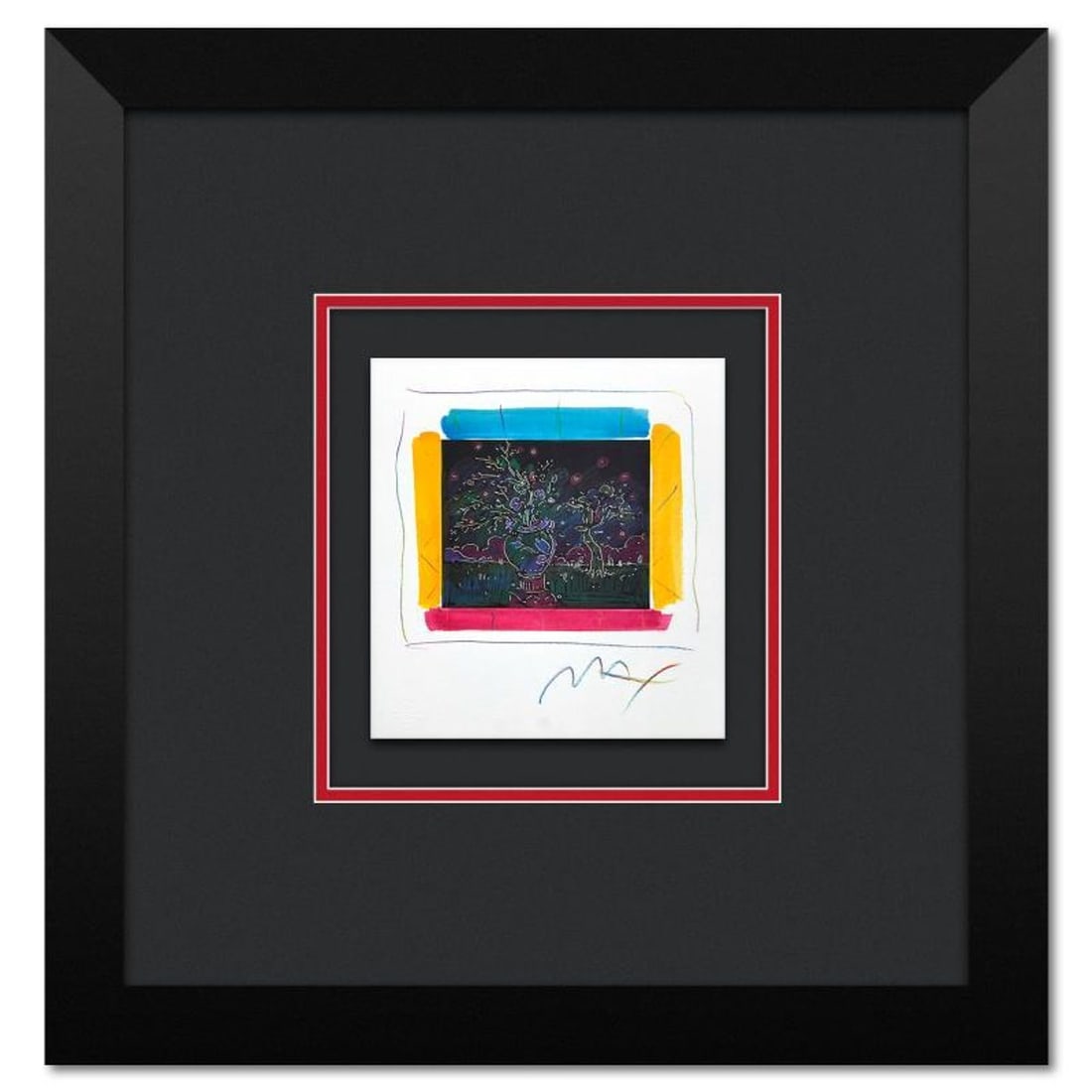 Peter Max, "Dream I: The Blossoming" Framed Limited Edition Lithograph, Numbered and Hand Signed: Dream I: The Blossoming is a limited edition lithograph on paper by Peter Max, numbered and hand signed by the artist. This piece comes framed. Includes Certificate of Authenticity from Peter Max Stud