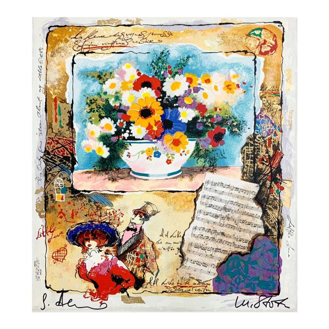 Alexander Galtchansky (1959-2008) and Tanya Wissotzky (1959-2006), Hand Signed Limited Edition: This is a hand embellished, limited edition serigraph on canvas by Alexander Galtchansky (1959-2008) and Tanya Wissotzky (1959-2006). It is numbered and hand signed and includes a letter of authentici