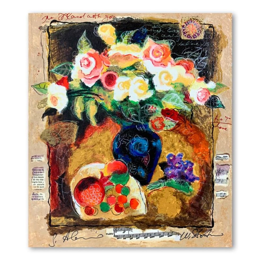 Alexander Galtchansky (1959-2008) and Tanya Wissotzky (1959-2006), Hand Signed Limited Edition: This is a limited edition serigraph on deckle edged paper by Alexander Galtchansky (1959-2008) and Tanya Wissotzky (1959-2006). It is numbered and hand signed and includes a letter of authenticity. Me