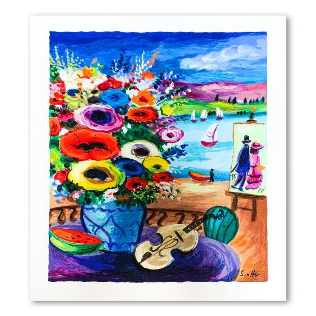 Shlomo Alter (1936-2021), "Still Life" Hand Signed Limited Edition Serigraph on Paper with Letter of: Still Life is a limited edition serigraph on paper by Shlomo Alter (1936-2021). It is numbered and hand signed and includes a letter of authenticity. Measures approximately 11" x 8.5" (image). Referen