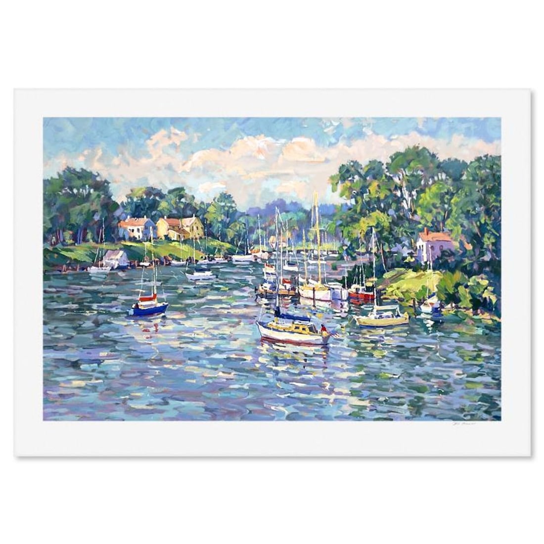 Bill Schmidt, "Annapolis Harbor" Limited Edition Printer's Proof Serigraph, Numbered and Hand Signed: Annapolis Harbor is a limited edition printer's proof serigraph on paper by Bill Schmidt, numbered and hand signed by the artist. Includes Letter of Authenticity. Measures approx. 29.5" x 41" (border)
