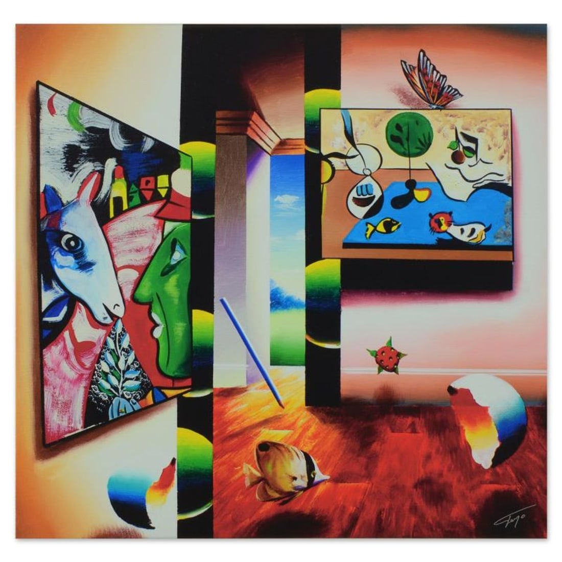 Ferjo, "Artist of Surreal Beauty" Limited Edition on Gallery Wrapped Canvas, Numbered and Signed: Artist of Surreal Beauty is a limited edition giclee on canvas, numbered and bearing Ferjo's authorized signature. This piece comes gallery wrapped. Includes Letter of Authenticity. Measures approx. 2