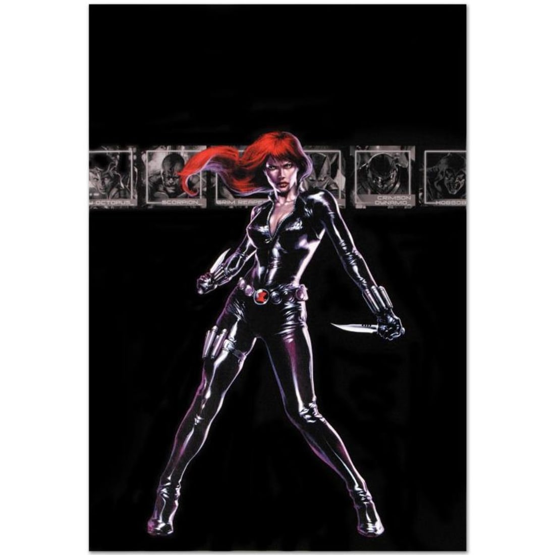 Marvel Comics "Secret War #4" Numbered Limited Edition Giclee on Canvas by Gabriele Dell'Otto with: A piece of comic book history, this limited edition, from original art by Gabriele Dell'Otto, depicts an intense Black Widow. In 1998 Dell'Otto started collaborating with the European division of Marv