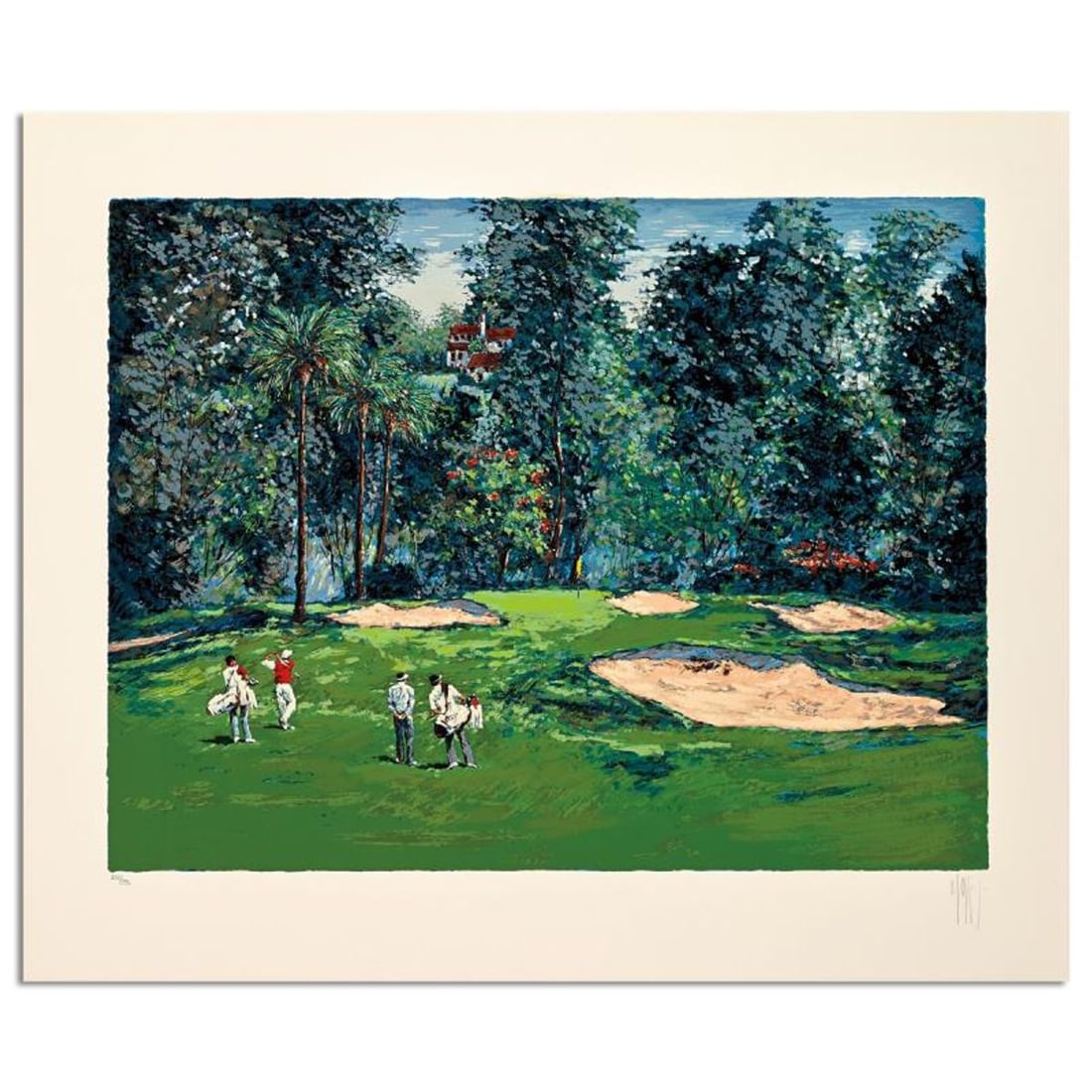Mark King (1931-2014), "Riviera Country Club #10" Hand Signed Limited Edition Serigraph with Letter: Riviera Country Club #10 is a limited edition serigraph on paper by Mark King (1931-2014). Hand signed and numbered, this piece comes with a letter of authenticity and measures approximately 20" x 23"