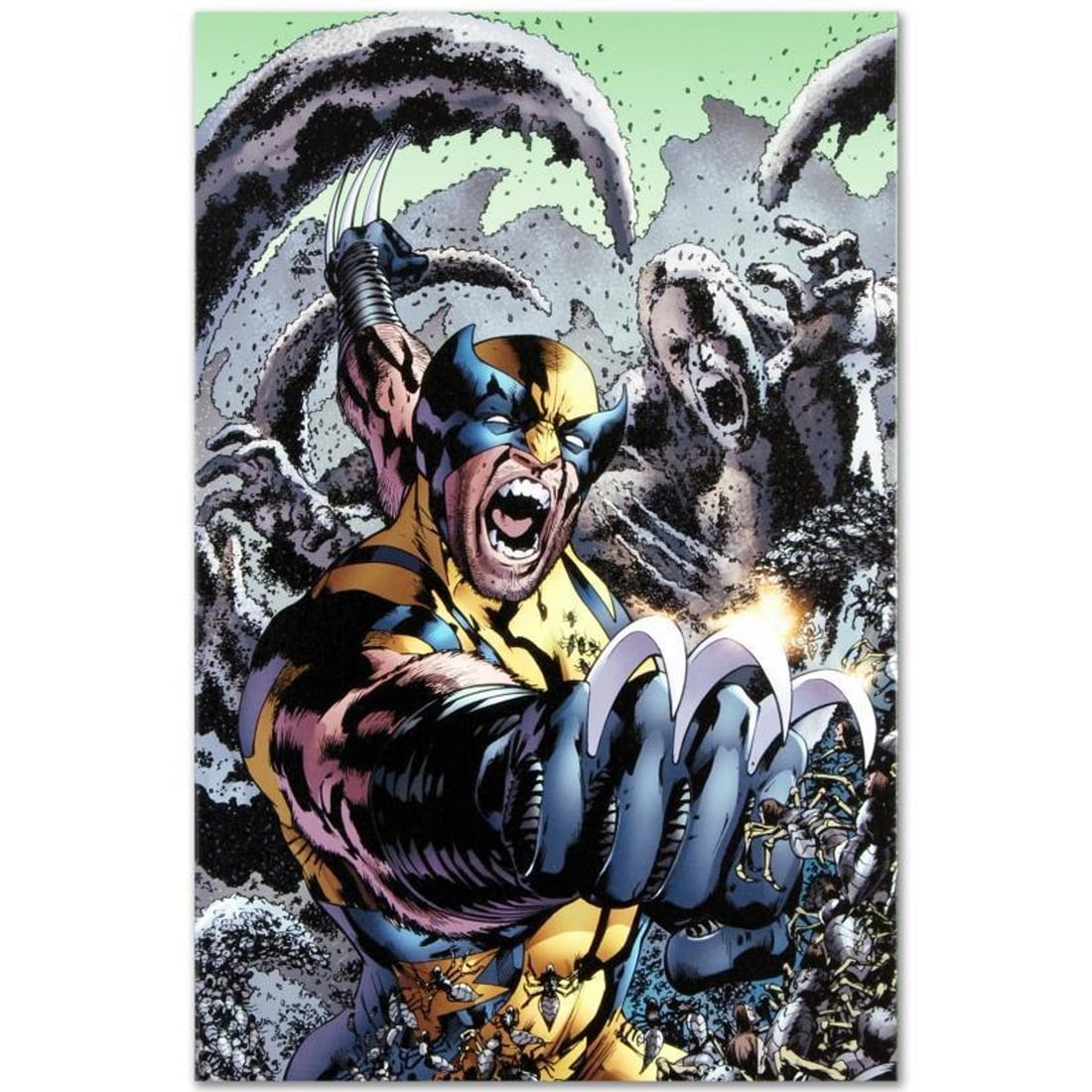 Marvel Comics "Wolverine: The Best There Is #10" Numbered Limited Edition Giclee on Canvas by Bryan: A piece of comic book history, this limited edition, from original art by Bryan Hitch, depicts an adventure packed scene starring Wolverine. British artist Bryan Hitch was inspired by comic books at a