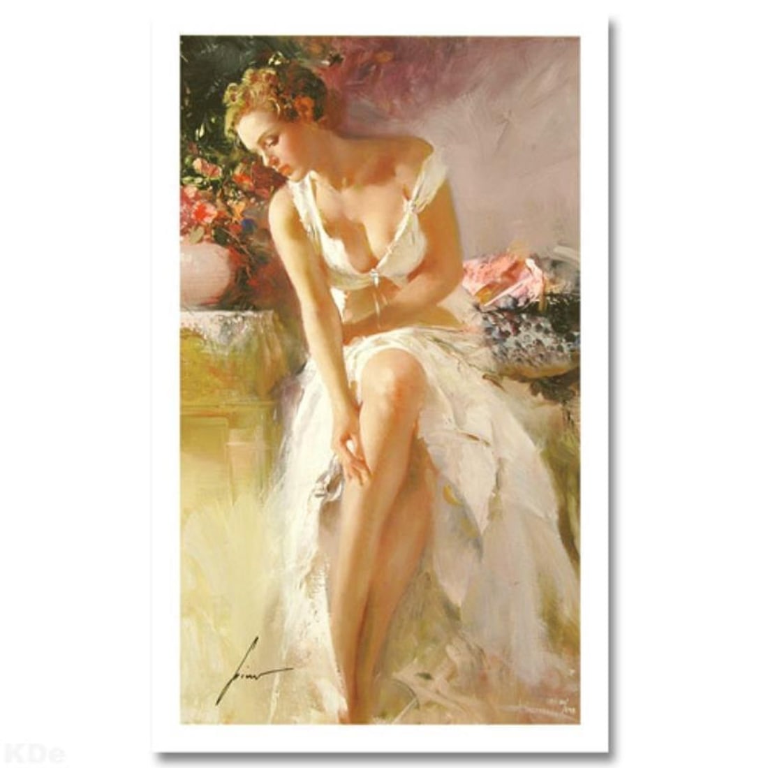 Pino (1939-2010), "Angelica" Hand Signed Limited Edition with Certificate of Authenticity.: Angelica is a limited edition giclee on paper by Pino (1939-2010), numbered and hand signed by the artist. Includes Certificate of Authenticity. Measures approximately 24" x 14" (image). Reference#: