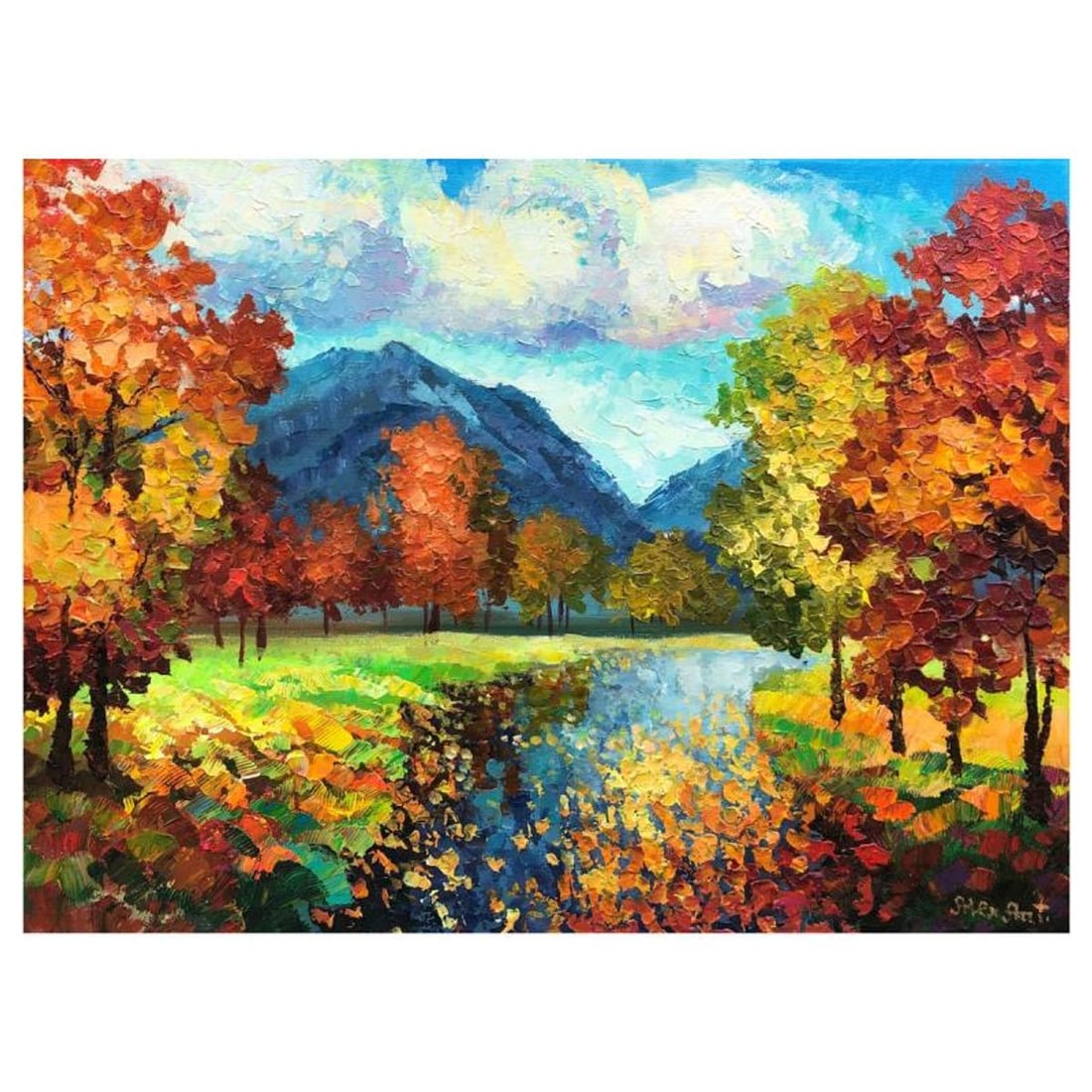 Alexander Antanenka, "Autograph Of Autumn" Original Painting on Canvas, Hand Signed with Letter of: Autograph Of Autumn is an original oil painting on stretched canvas by Alexander Antanenka. Hand signed by the artist, the piece comes with a letter of authenticity. Measures approximately 18" x 24" (