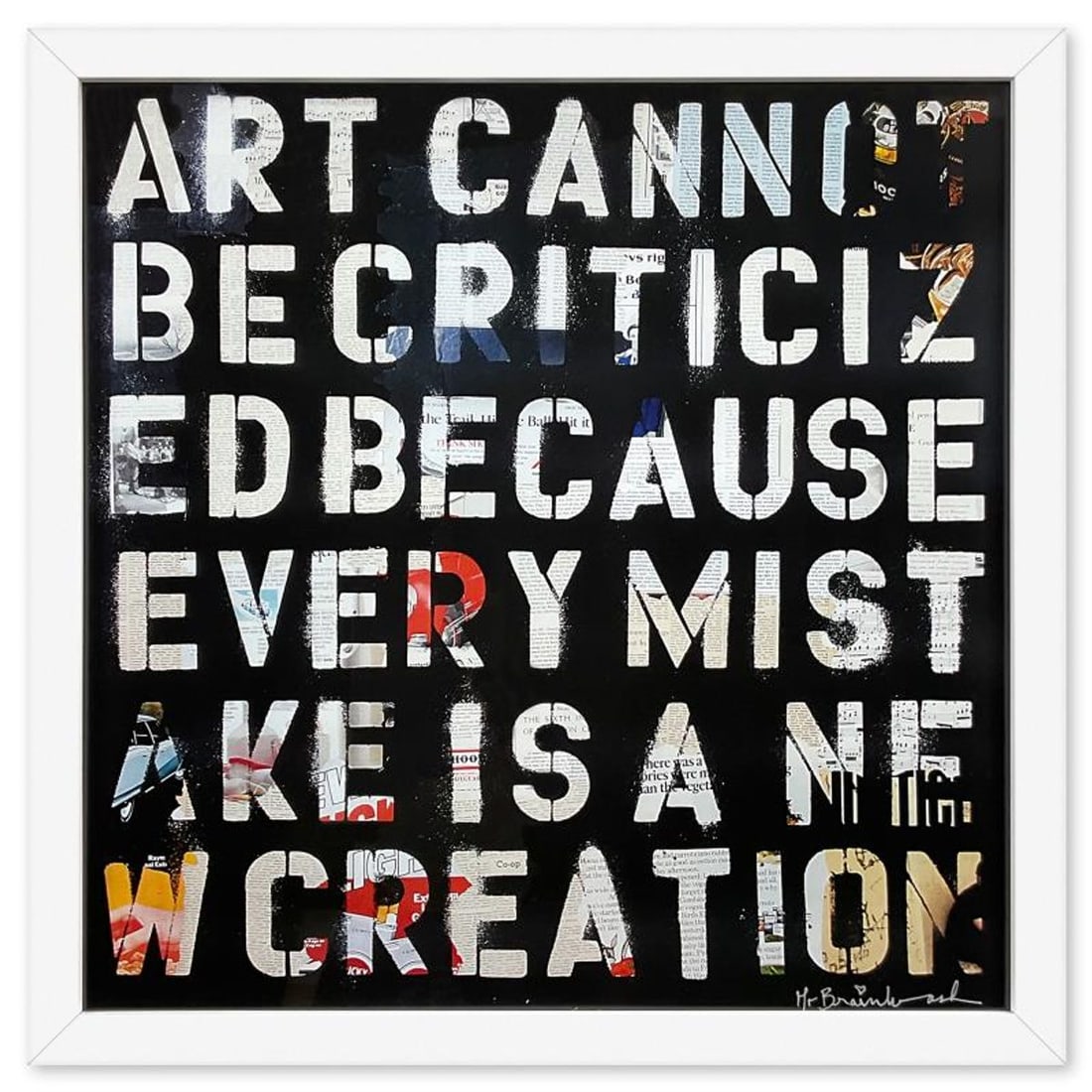 Mr. Brainwash, Custom Framed Plate Signed Offset Lithograph.: This is an offset lithograph on paper by Mr. Brainwash, bearing the plate signature of the artist. This piece comes custom framed. Measures approx. 25" x 25" (frame), 22.5" x 22.5" (image). This item 