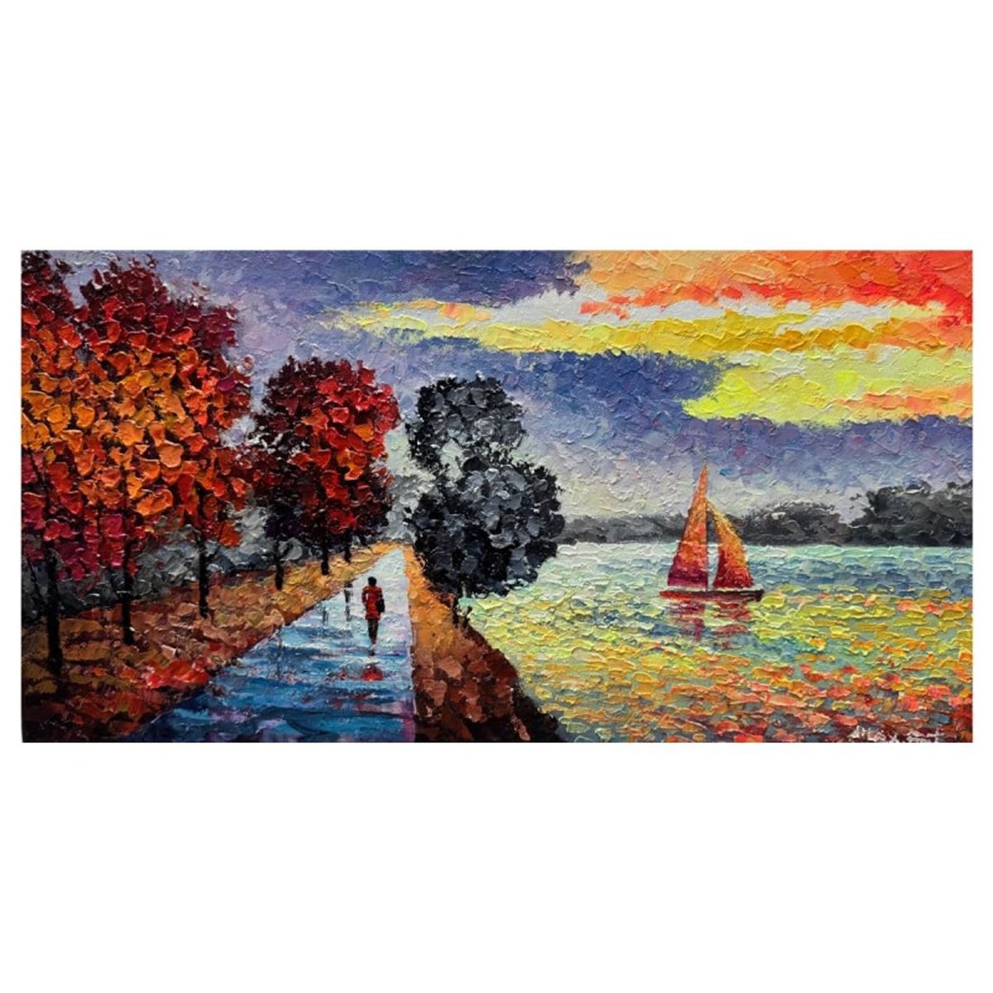 Alexander Antanenka, "Twilight Voyage" Hand Signed Original Painting on Canvas with Letter of (1 of 2)
