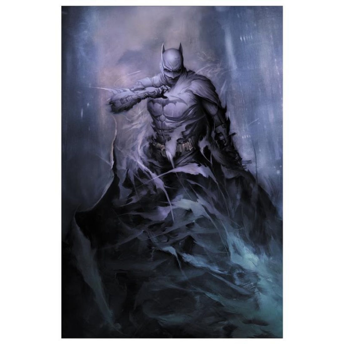 DC Comics, "Detective Comics # 1006" Numbered Limited Edition Giclee on Canvas by Dan Quintana with: Detective Comics # 1006 is a limited edition giclee on canvas featuring art by Dan Quintana from the 2019 comic. This piece comes gallery wrapped and includes a certificate of authenticity. Measures a