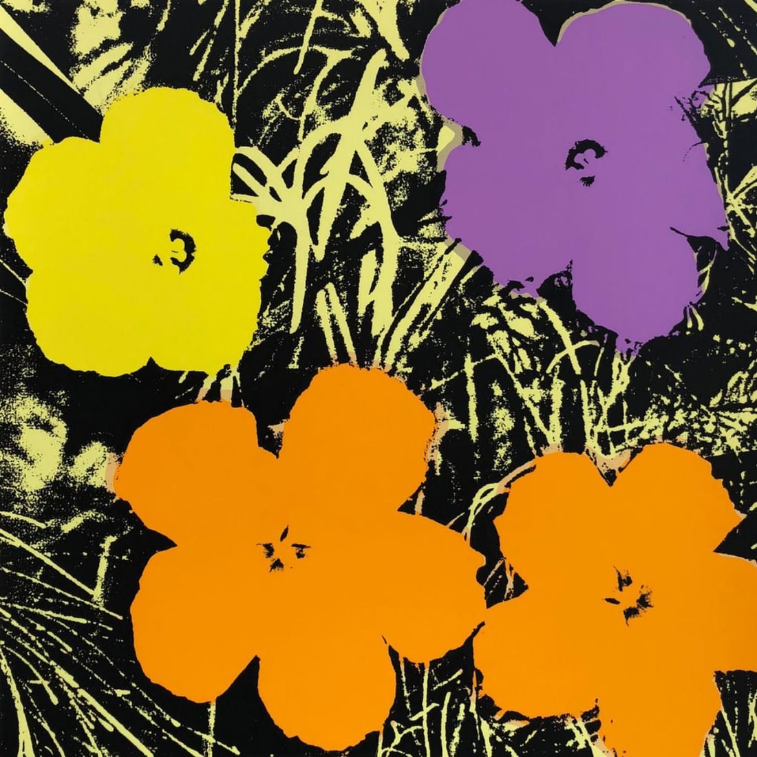 Andy Warhol- Silk Screen "Flowers 11.67": Artist: Andy Warhol. Medium: Silk Screen. Title: Flowers 11.67. Size: 35.5" x 35.5". Certificate of Authenticity: From the publisher. Additional: The piece is stamped in blue on the back with "Publish