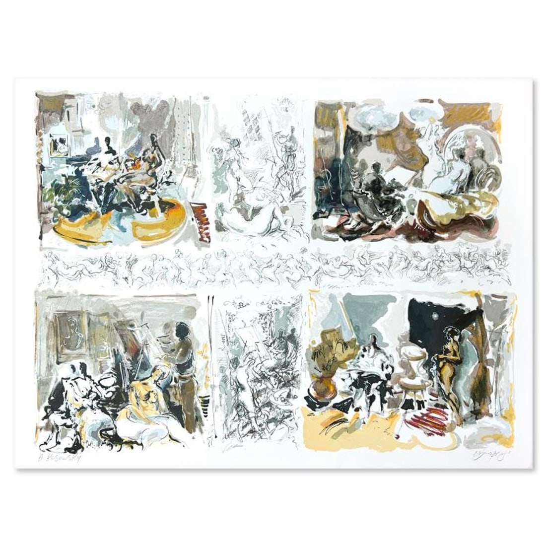 Avinoam Kosowsky, Hand Signed, Numbered Limited Edition with Letter of Authenticity.: This is a limited edition on paper by Avinoam Kosowsky. The piece comes hand signed by the artist, numbered, and with a letter of authenticity. Measures approximately 22" x 30.5". Reference#: 91277.