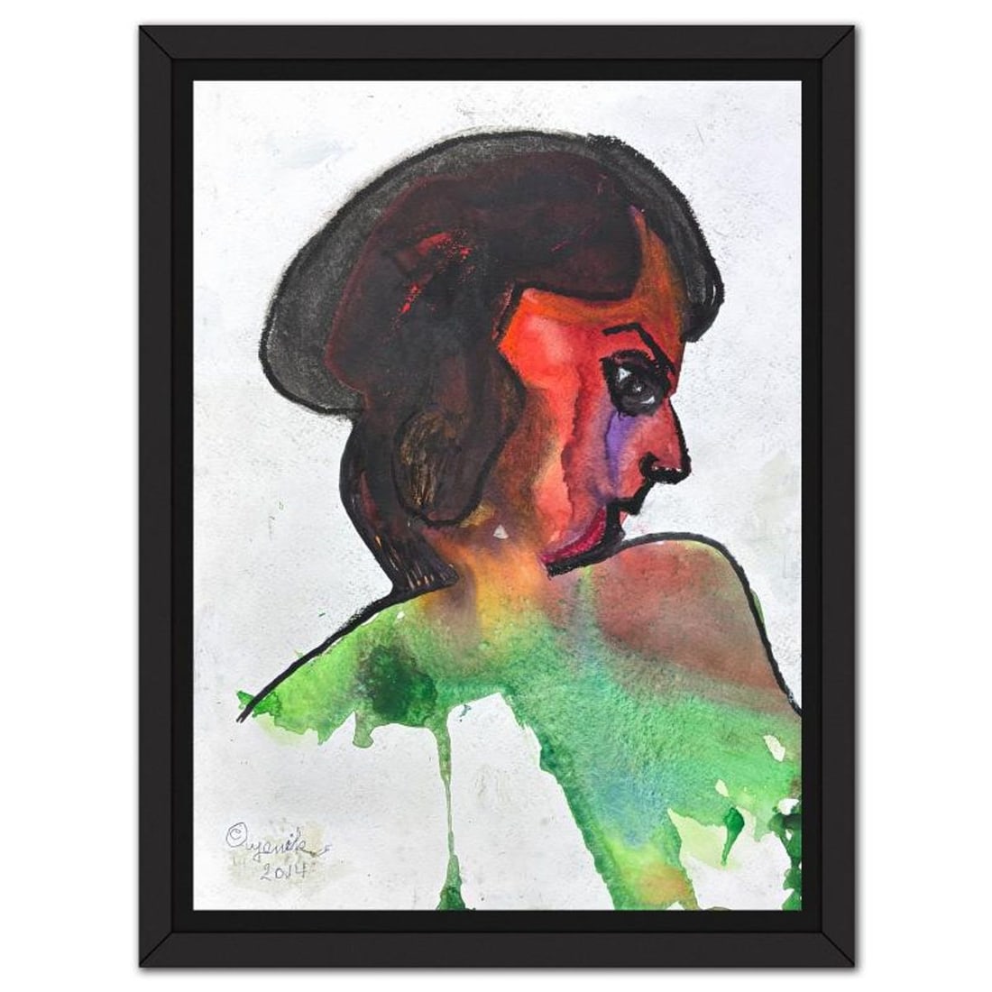 Jenik Cook, Framed Hand Signed Original Painting with Letter of Authenticity.: This is an original acrylic painting on paper by Jenik Cook. Hand signed by the artist, it includes Letter of Authenticity. This piece comes from the artist's personal collection. Measures approximate