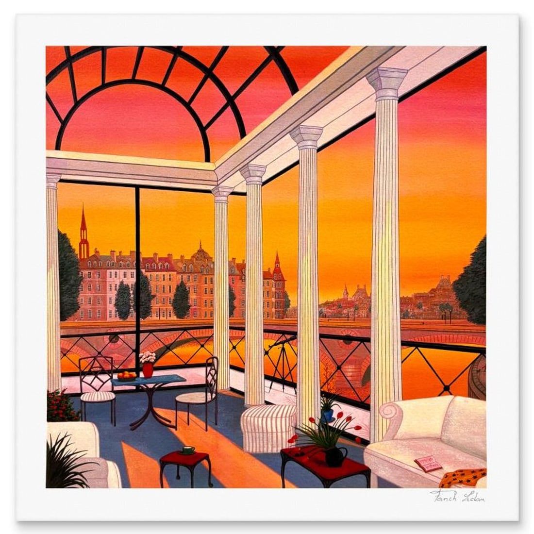 Fanch Ledan, "Trium sus Paris" Limited Edition Serigraph, AP Numbered and Hand Signed with Letter of: Trium sus Paris is a limited edition serigraph on paper by Fanch Ledan, AP numbered and hand signed by the artist. Includes Letter of Authenticity. Measures approx. 15.5" x 15.5" (border), 13.5" x