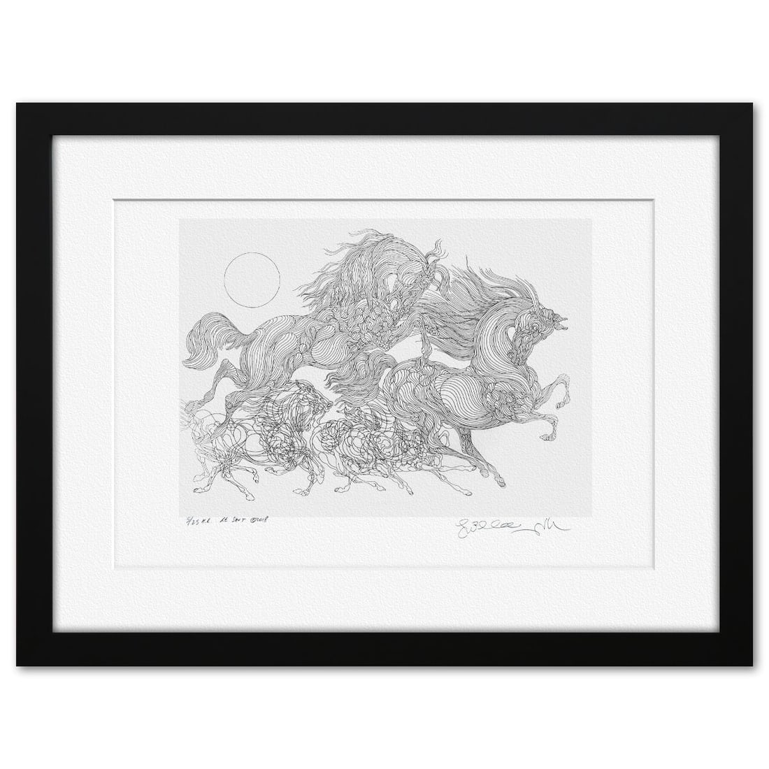 Guillaume Azoulay- Original Etching: Artist: Guillaume Azoulay. Medium: Original Etching. Size: 16" x 24". Measures approx. 25" x 32.5" (framed). Signature: Hand signed and numbered. Reference#: 10070.