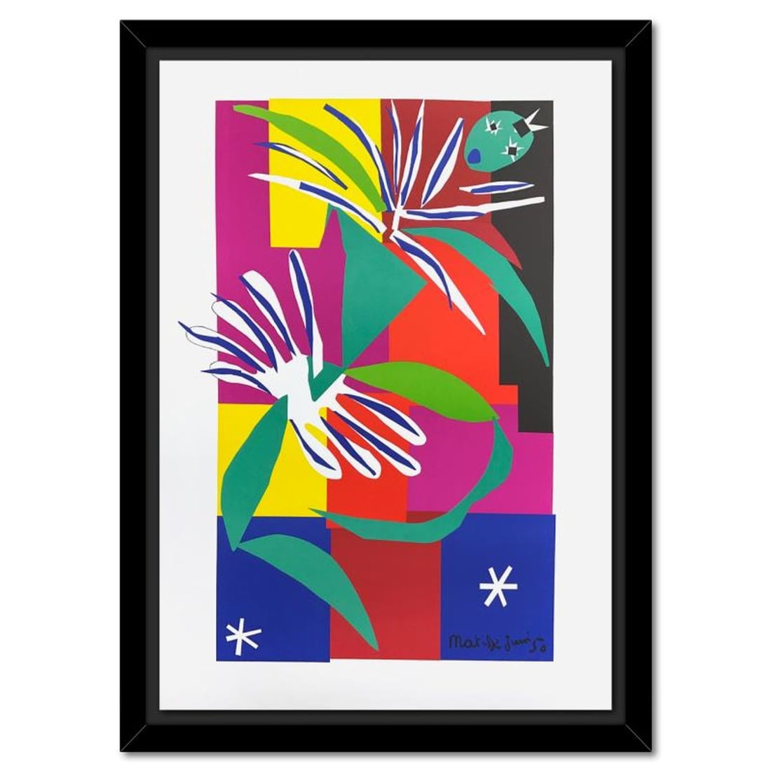 Henri Matisse 1869-1954 (After), "Danseuse Creole" Framed Limited Edition Lithograph with: Danseuse Creole is a limited edition lithograph by Henri Matisse (1869-1954), bearing the plate signature of the artist. This piece comes from an edition of 200 authorized by the Matisse Estate; the