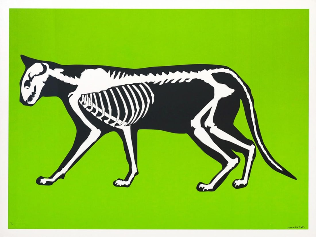 Hijack- Silkscreen "Skeleton Cat" - 2