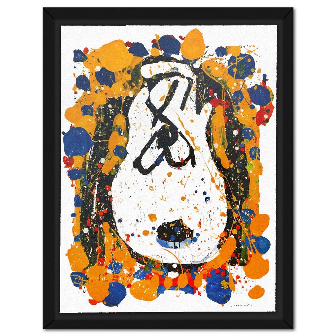 Tom Everhart- Hand Pulled Original Lithograph "Squeeze the Day-Monday": Artist: Tom Everhart. Medium: Hand Pulled Original Lithograph. Title: Squeeze the Day-Monday. Size: 38" x 29". Measures approx. 43" x 34" (framed). Signature: Hand signed and numbered. Certificate of 
