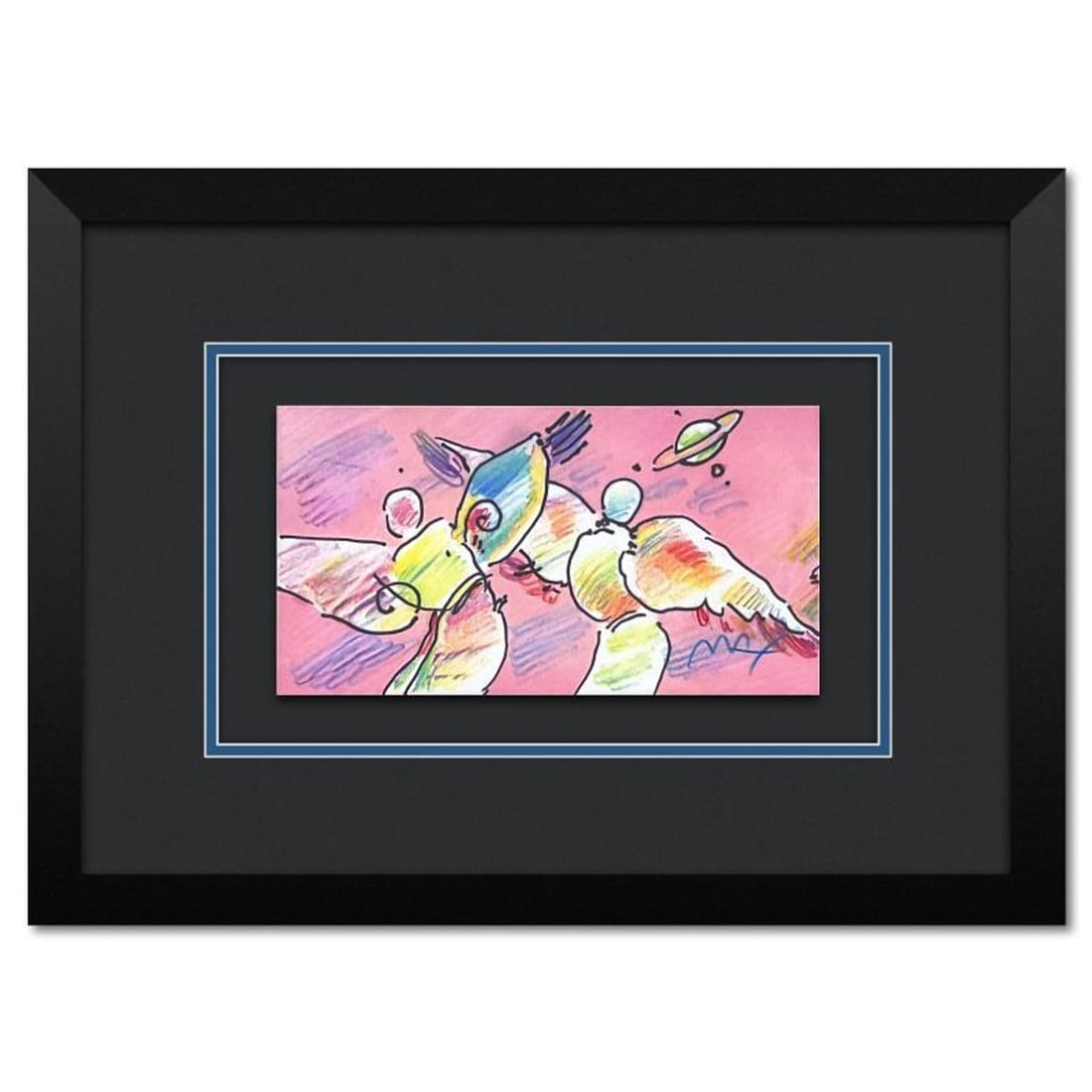 Peter Max, "Space Angels" Framed Limited Edition Lithograph, Numbered and Hand Signed with (1 of 2)
