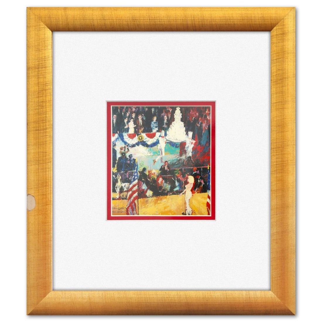 Leroy Neiman- Offset Lithograph: Artist: Leroy Neiman. Medium: Offset Lithograph. Size: 6" x 5.5". Measures approx. 16.5" x 16" (framed). Signature: Signed in plate. Reference#: 84858.