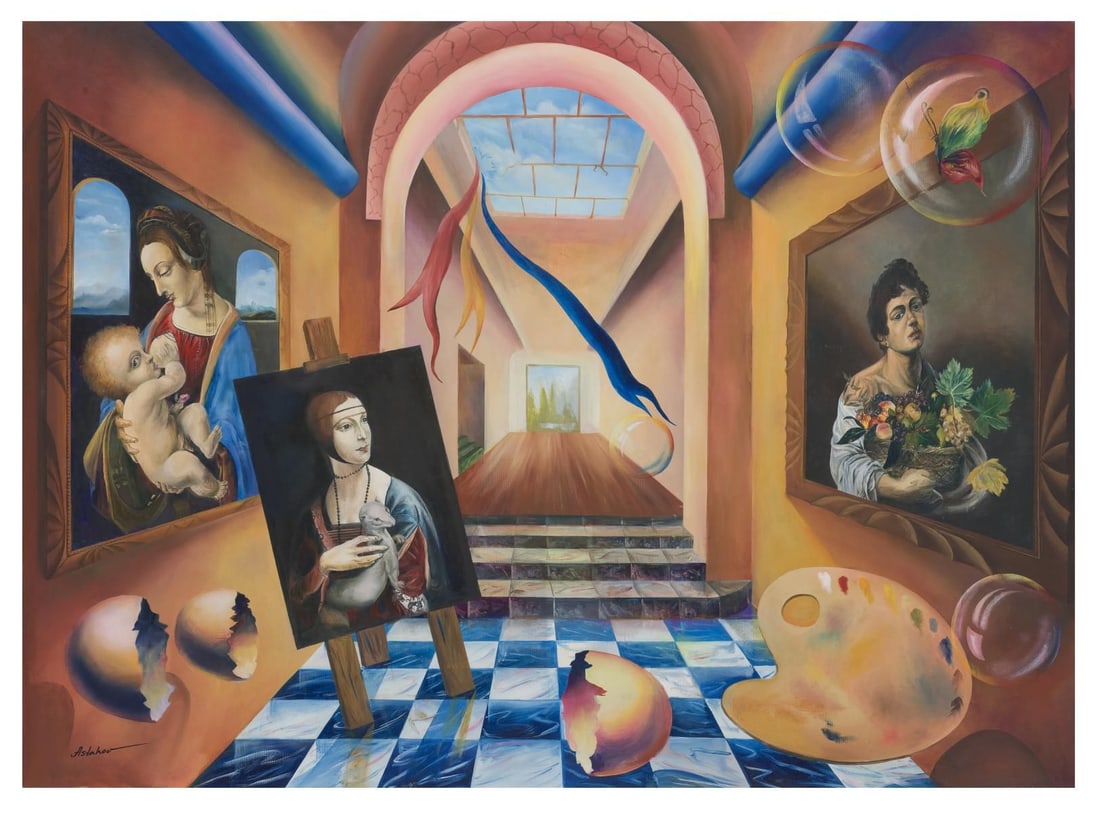 Alexander Astahov- Original Giclee on Canvas "The Artist": Artist: Alexander Astahov. Medium: Original Giclee on Canvas. Title: The Artist. Size: 20" x 24". Signature: Hand Signed by the Artist. Certificate of Authenticity: From the publisher. Reference#:
