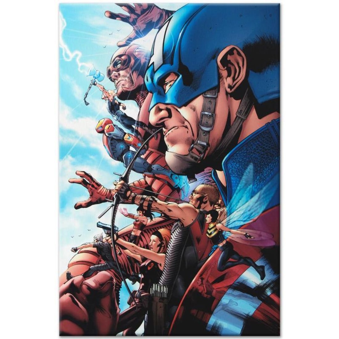 Marvel Comics "Avengers #1" Numbered Limited Edition Giclee on Canvas by Bruce Timm with COA.: A piece of comic book history, this limited edition, from original art by Bruce Timm, depicts classic Marvel characters. Starting with a thriving career in animation, Bruce Timm has seamlessly