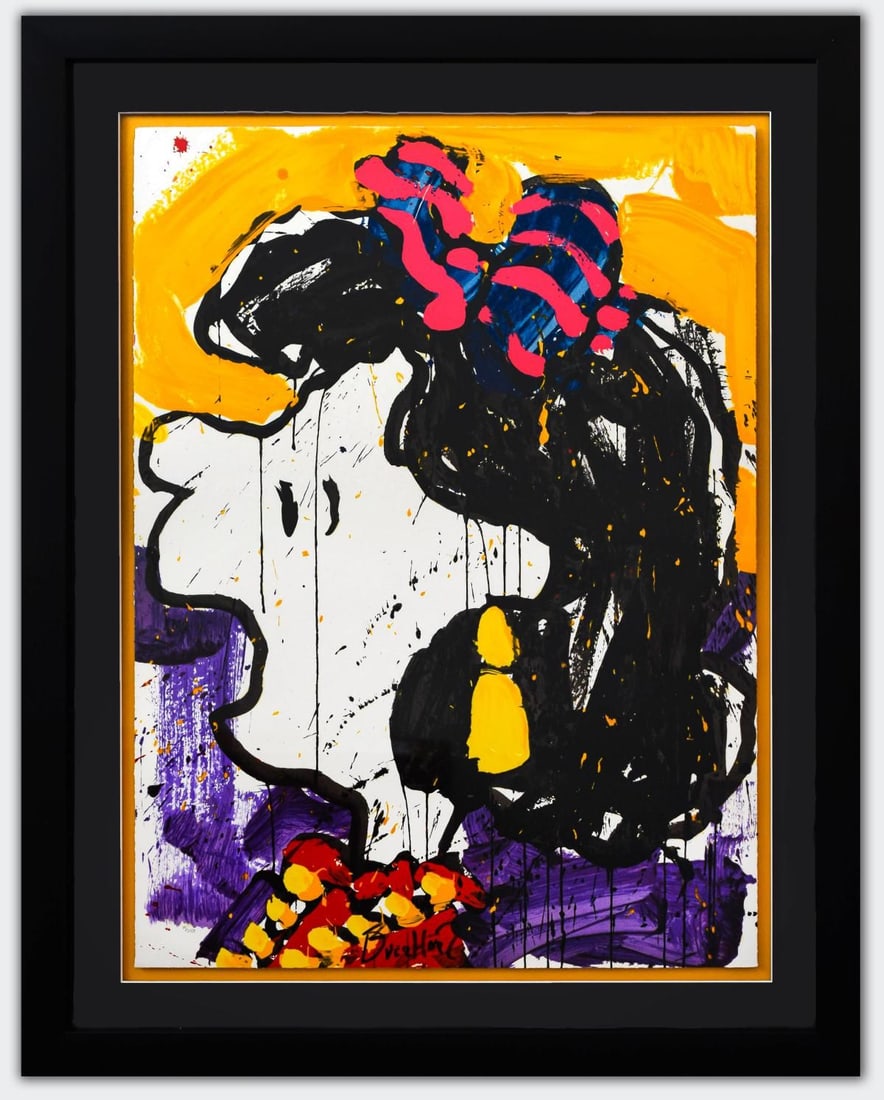 Tom Everhart- Hand Pulled Original Lithograph "Glam Slam": Artist: Tom Everhart. Medium: Hand Pulled Original Lithograph. Title: Glam Slam. Size: 30" x 22.5". Measures approx. 38" x 30" (framed). Signature: Hand Signed and Numbered by the artist. Certificate 
