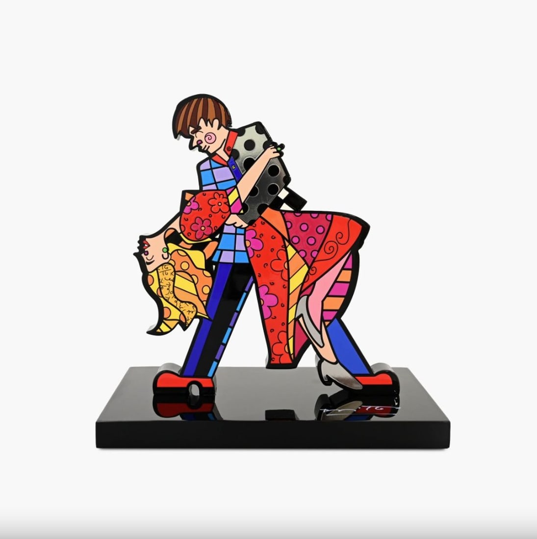 Romero Britto- Resin Sculpture with Hand Embellishments "True Love" (1 of 2)
