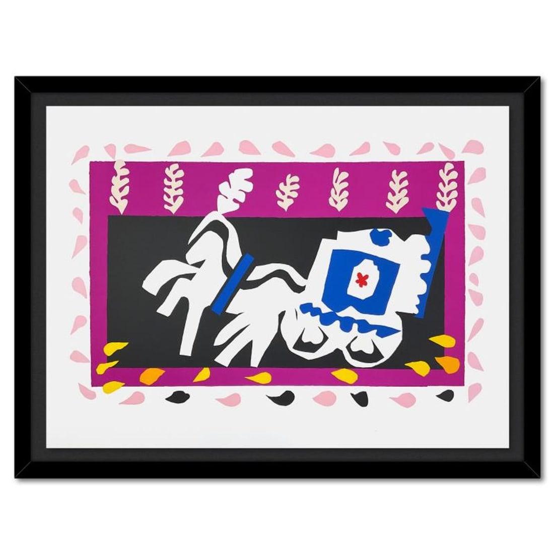Henri Matisse 1869-1954 (After), "L'Enterrement de Pierrot (Pierrot's Funeral)" Framed Limited: L'Enterrement de Pierrot (Pierrot's Funeral) is a limited edition lithograph by Henri Matisse (1869-1954). This piece comes from an edition of 200 authorized by the Matisse Estate; the edition number 