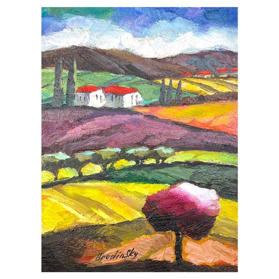 Slava Brodinsky, Hand Signed Original Painting on Canvas with Letter of Authenticity. (1 of 2)