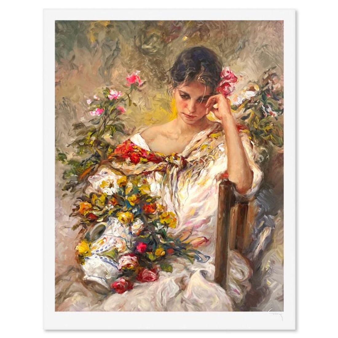 Royo, "Recuerdo" Limited Edition Printer's Proof Serigraph (36" x 28.5"), Numbered and Hand Signed: Recuerdo is a limited edition printer's proof serigraph on paper by Royo, numbered and hand signed by the artist. Includes Letter of Authenticity. Measures approx. 39.5" x 31.5" (border), 36" x 28.5"