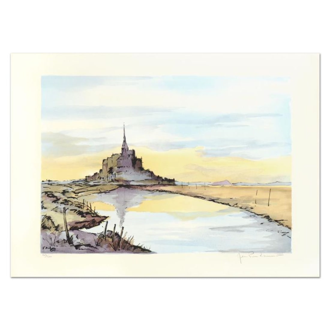 Jean Pierre Laurent, "Britanny" Limited Edition Lithograph, Numbered and Hand Signed.: Britanny is a limited edition lithograph on paper by Jean Pierre Laurent, numbered and hand signed by the artist. Measures approx. 29.5" x 21.5" (border), 23.5" x 17" (image). Reference#: 91342.