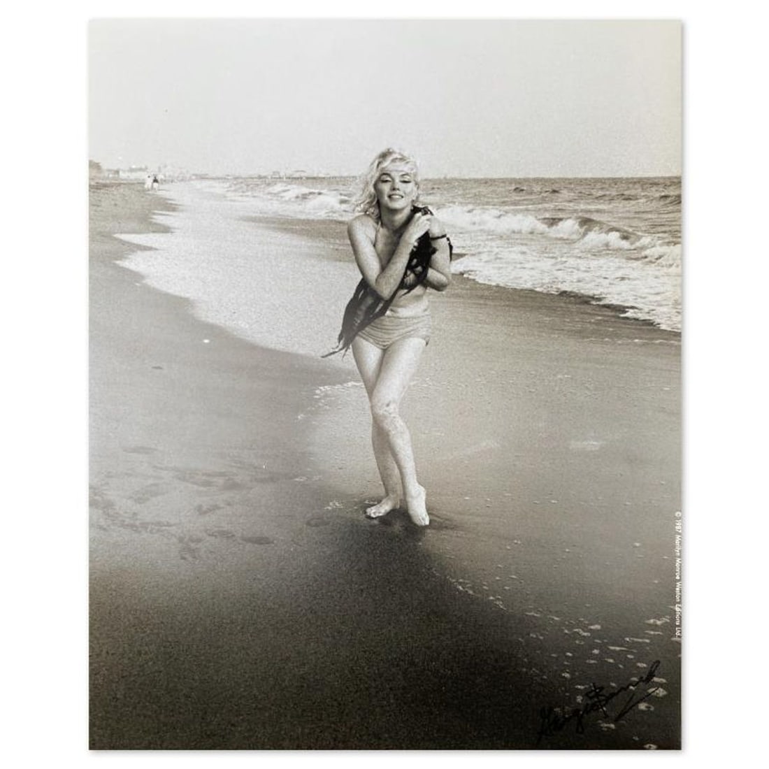 George Barris (1922-2016), "Marilyn Monroe: The Last Shoot" Hand Signed Photograph Printed from the: Marilyn Monroe: The Last Shoot is a photograph printed from the original negative taken by George Barris (1922-2016). This photo is part of a series entitled "The Last Photos" which were taken in 1962