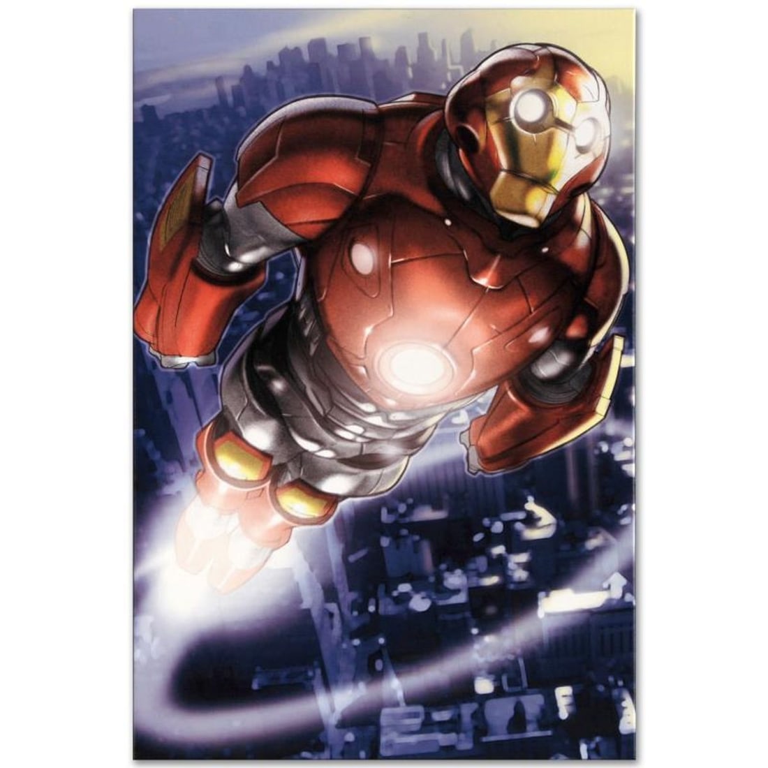 Marvel Comics "Ultimate Iron Man II #3" Numbered Limited Edition Giclee on Canvas by Pasqual Ferry: A piece of comic book history, this limited edition, from original art by Pasqual Ferry, depicts the classic character Iron Man. Known for his work on Heroes for Hire, Action Comics and Adam Strange, 