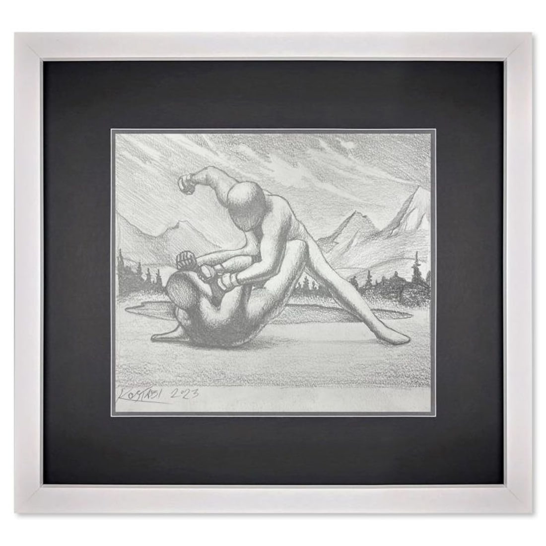 Mark Kostabi, "Let this be Known" Framed Original Drawing on Paper, Hand Signed with Certificate of: Let this be Known is an original drawing on paper by Mark Kostabi, hand signed by the artist. This piece comes custom framed and includes a certificate of authenticity. Measures approximately 14" x 15