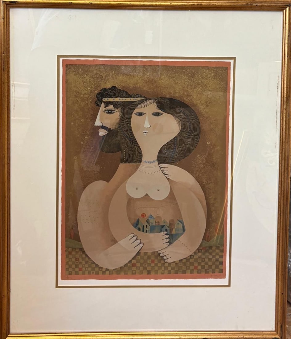 Sammy Briss- Serigraph on paper: Artist: Sammy Briss. Medium: Serigraph on paper . Measures approx. 20" x 30" (framed). Signature: Hand Signed and numbered. Reference#: 33523.