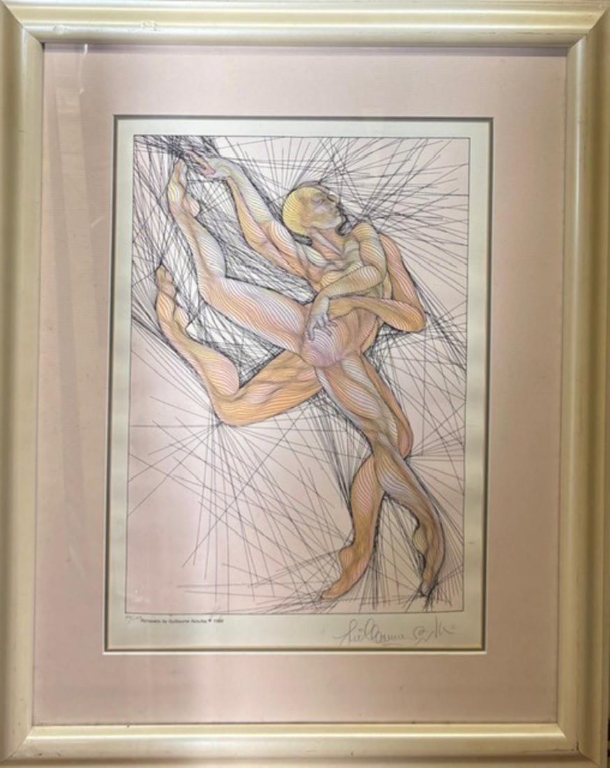 Guillaume Azoulay- Lthograph on paper: Artist: Guillaume Azoulay. Medium: Lthograph on paper. Measures approx. 20" x 34" (framed). Signature: Hand Signed. Reference#: 27918.