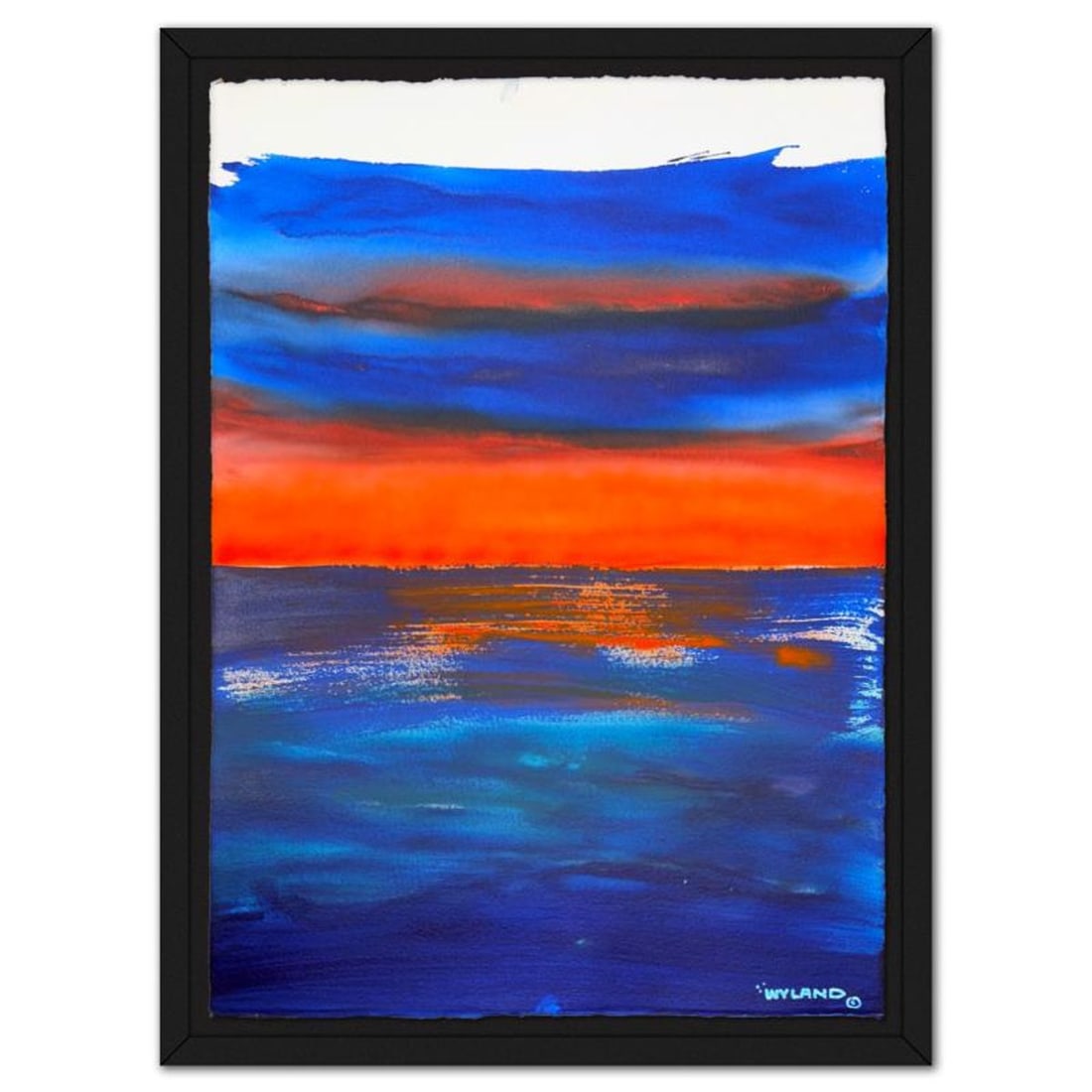 Wyland, Framed Original Watercolor Painting, Hand Signed with Letter of Authenticity.: This is an original watercolor painting on paper by Wyland, hand signed by the artist. This piece comes custom framed. Includes Letter of Authenticity. Measures approx. 48" x 34" (frame), 40" x 26" (i