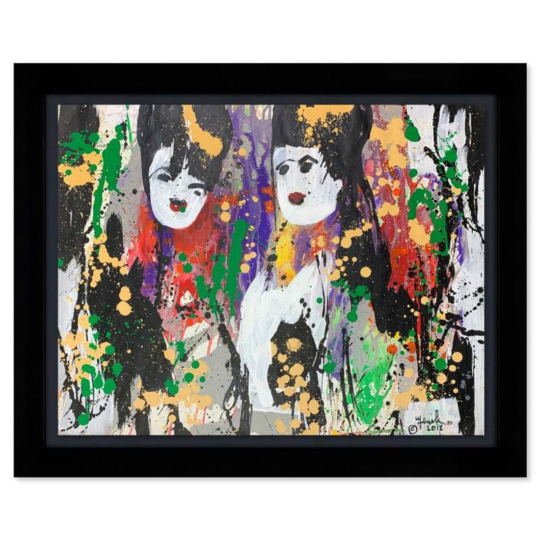 Jenik Cook, Framed Hand Signed Original Painting with Letter of Authenticity.: This is an original acrylic painting on paper by Jenik Cook. Hand signed by the artist, it includes Letter of Authenticity. This piece comes from the artist's personal collection. Measures