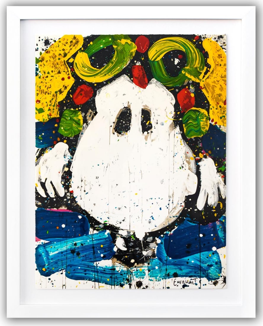 Tom Everhart- Hand Pulled Original Lithograph "Ace Face": Artist: Tom Everhart. Medium: Hand Pulled Original Lithograph. Title: Ace Face. Size: 30" x 22". Measures approx. 37" x 29" (framed). Signature: Hand Signed and Numbered by the artist. Certificate of 