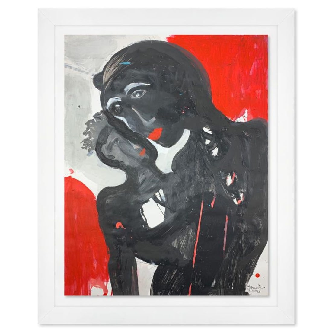 Jenik Cook, Framed Original Acrylic Painting, Hand Signed, Letter of Authenticity.: This is an original acrylic painting on paper by Jenik Cook. Hand signed by the artist, it includes Letter of Authenticity. This piece comes from the artist's personal collection. Measures approximate