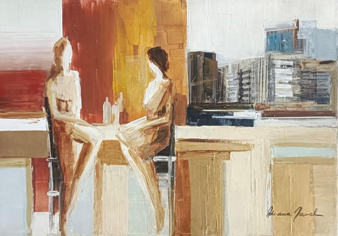 Adriana Naveh- Original painting on canvas: Artist: Adriana Naveh. Medium: Original painting on canvas. Size: 20" x 28". Signature: Hand Signed by the artist. Reference#: 25192.