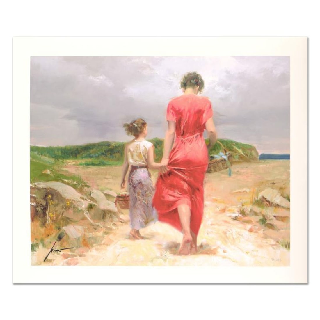 Pino (1939-2010) "Homeward Bound" Limited Edition Giclee. Numbered and Hand Signed; Certificate of: Homeward Bound is a limited edition giclee on paper by Pino (1939-2010). The piece comes numbered and is hand signed by the artist. Includes Certificate of Authenticity. Measures approximately 16 x