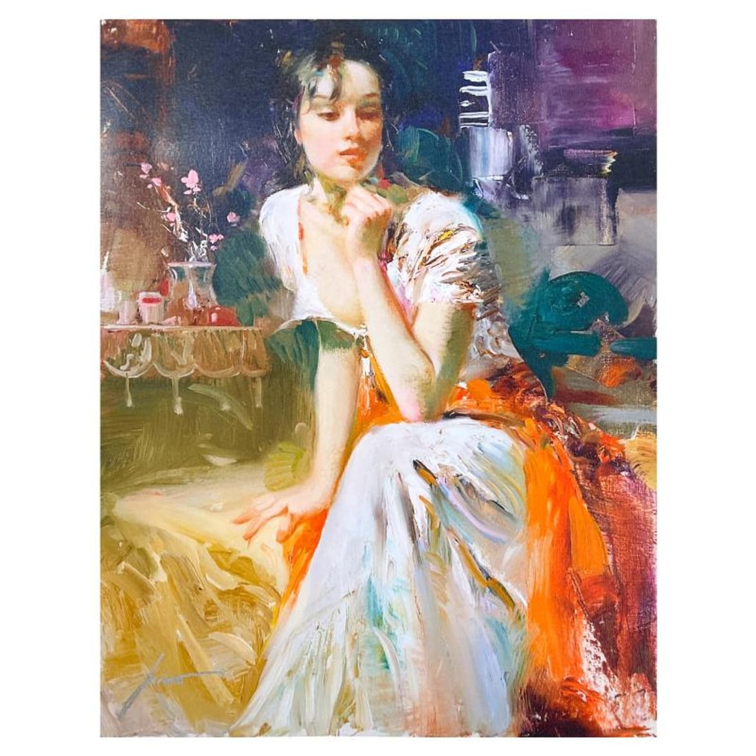 Pino (1939-2010) "Surrender Your Heart" Limited Edition on Canvas, Numbered and Hand Signed with: Surrender Your Heart is a limited edition giclee on canvas by Pino (1939-2010), numbered and hand signed by the artist. Includes Certificate of Authenticity. Measures approx. 26" x 20" (image). Refere