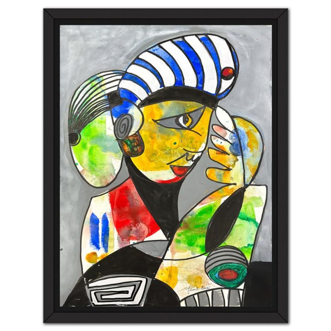 Jenik Cook, Framed Hand Signed Original Painting with Letter of Authenticity.: This is an original acrylic painting on paper by Jenik Cook. Hand signed by the artist, it includes Letter of Authenticity. This piece comes from the artist's personal collection. Measures approximate