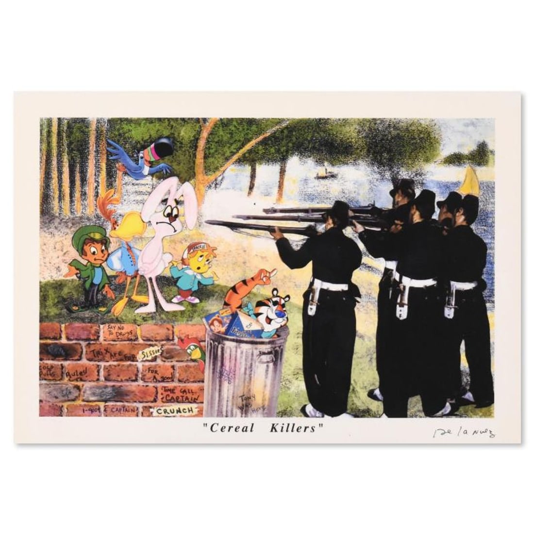 Nelson De La Nuez, "Cereal Killers" AP Limited Edition, Numbered and Hand Signed with Letter of: Cereal Killers is a limited edition artist proof on paper by Nelson De La Nuez, numbered and hand signed by the artist. Includes Letter of Authenticity. Measures approx. 15" x 10". Reference#: 90303.