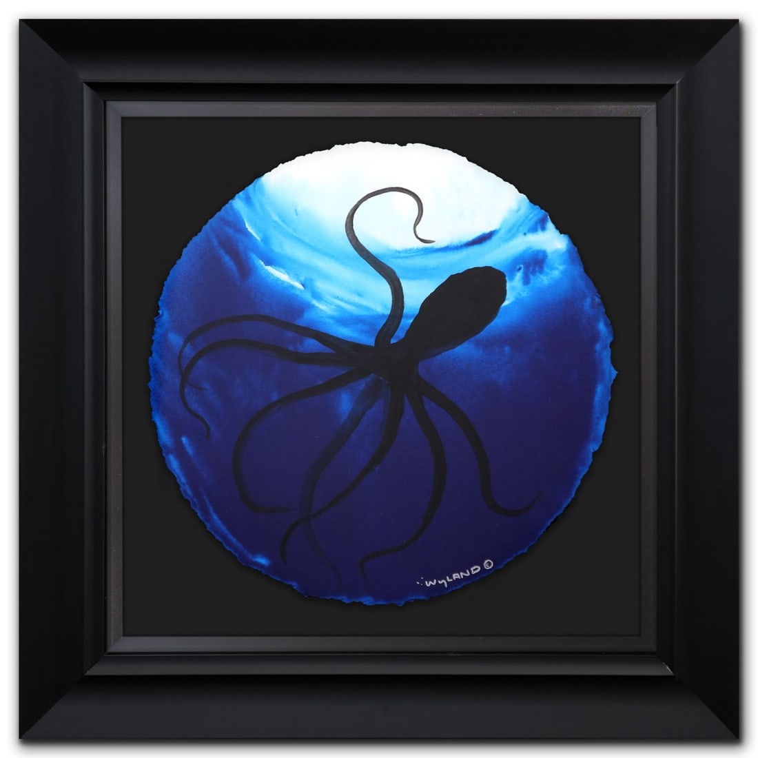 Wyland- Original Watercolor Painting on Deckle Edge Paper "Octopus Swirl" (1 of 2)