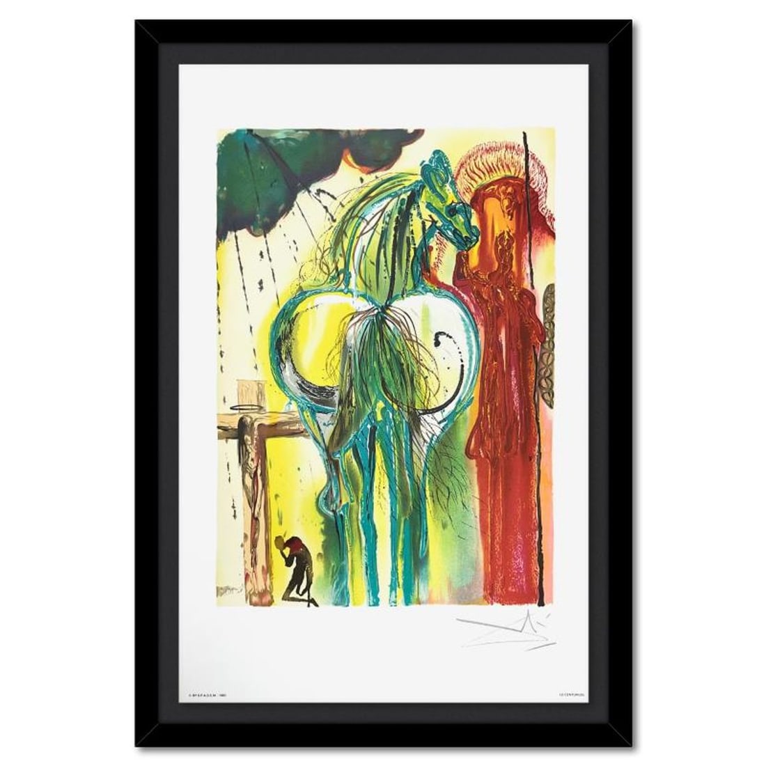 Salvador Dali (1904-1989), "Le Centurion" Framed Limited Edition Lithograph (1983), Plate Signed: Le Centurion is a limited edition lithograph by Salvador Dali (1904-1989), bearing the plate signature of the artist. This piece was published by Armand & Georges Israel in 1983 during Dali's lifetime
