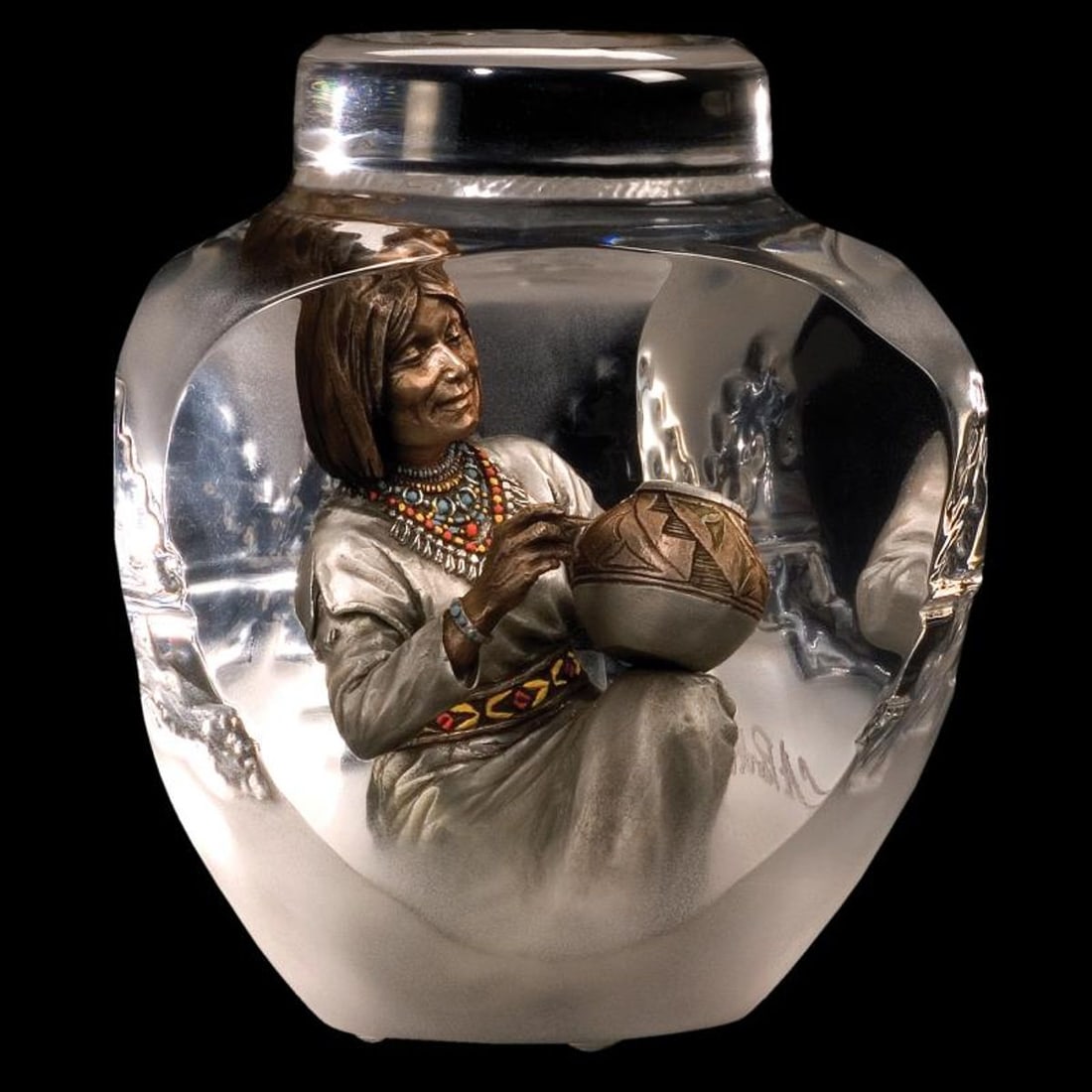 Christopher Pardell, "Hands Of Time" Limited Edition Mixed Media Lucite Sculpture with COA. (1 of 2)